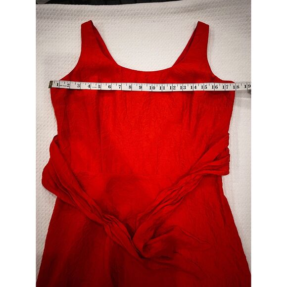 Coldwater Creek Silk Burnt Orange Sleeveless Midi Western Style Dress Size 10 - Picture 7 of 15